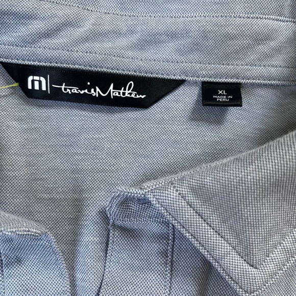 Travis Mathew | Coastal Chest Stripe Polo | Light Blue | Size XL - Picture 3 of 8